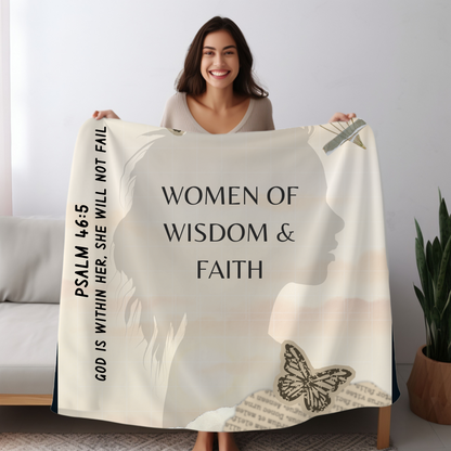 Women of Wisdom and Faith | MSHM Premium Sherpa Blanket 50x60
